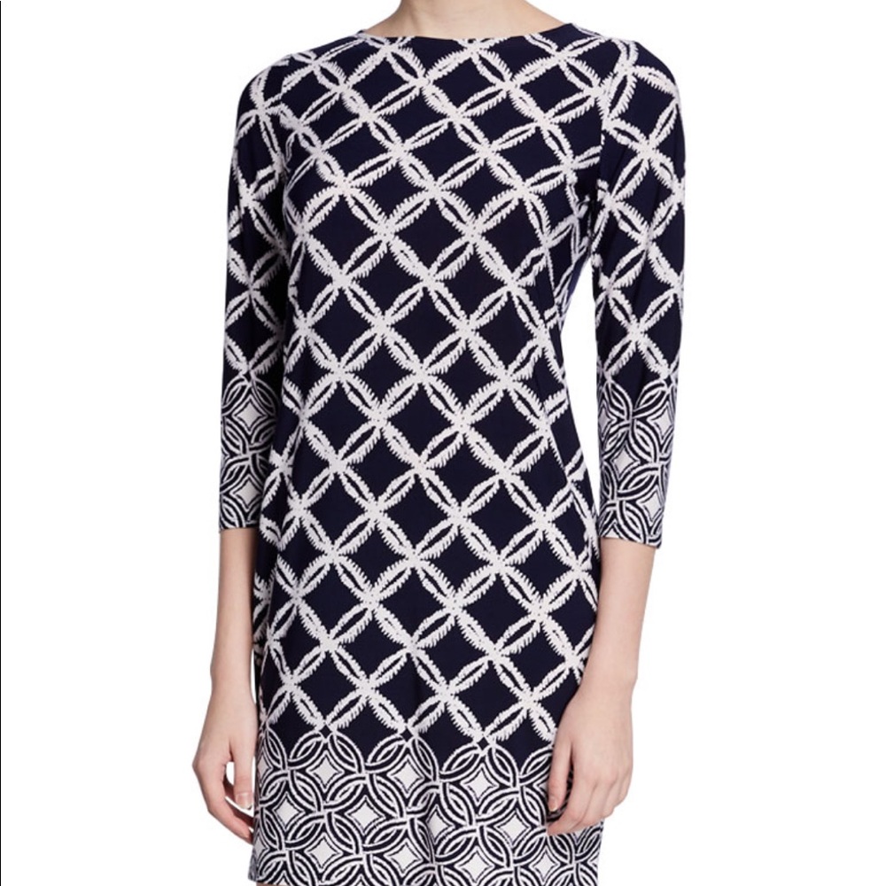 Neiman Marcus
Geometrical-Print Midi Shift Dress